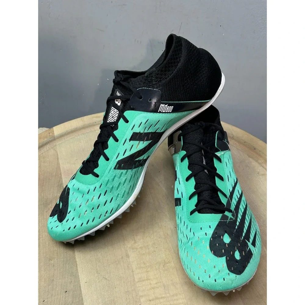 New Balance MD800v6 Track Spike Shoes Mens‎ Size 12 Green Black Running Racing